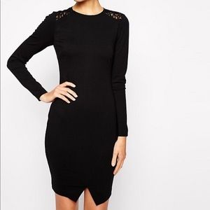 Ted Baker Black Dress lace back LBD